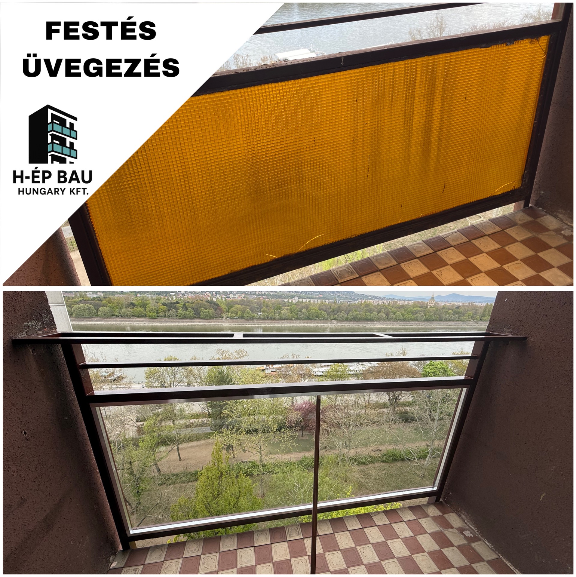 Korlát festés és üvegezés Budapest XIII.kerületében