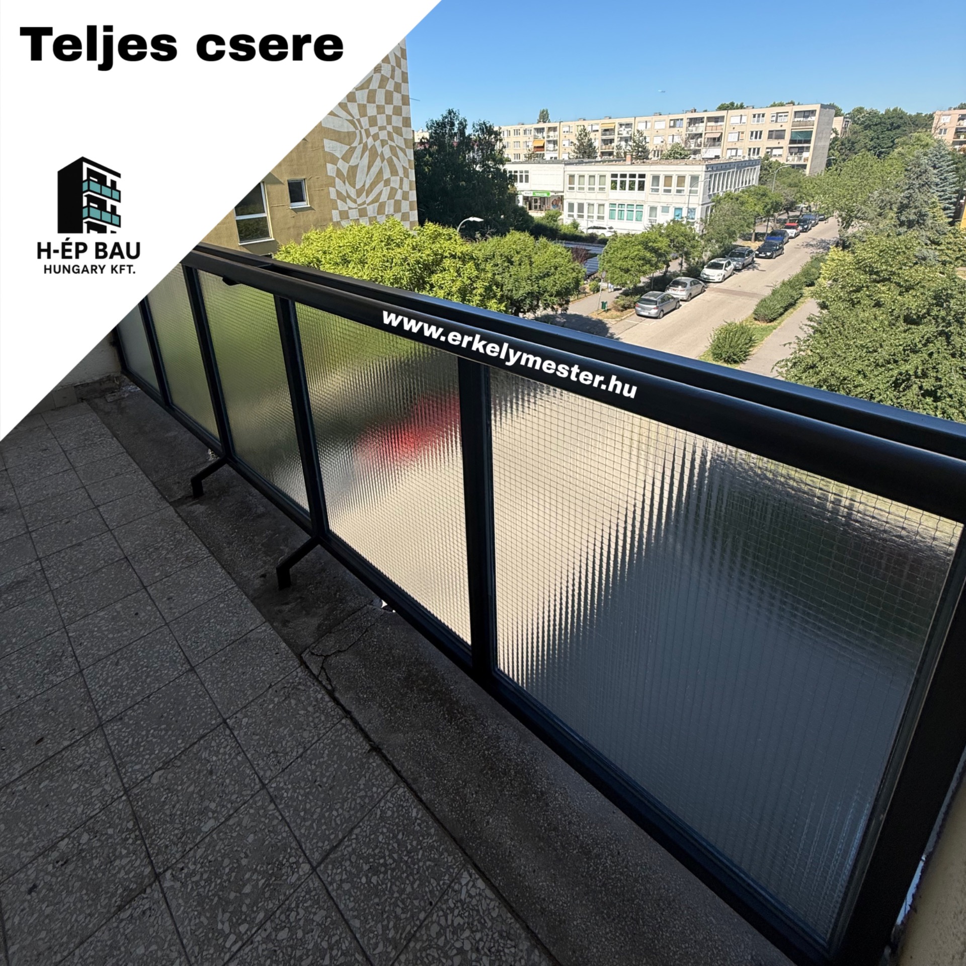 Panel házi erkély korlát cseréje Budapest XVIII. kerületében